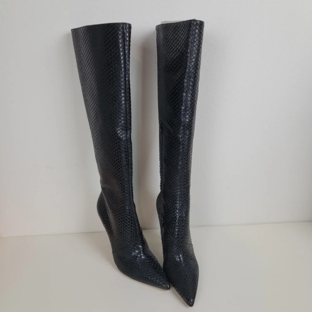 Report Signature Limonta knee length tall boot heels - Picture 3 of 6
